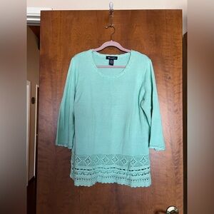 Denim&Co Mint Green Women's Sweater